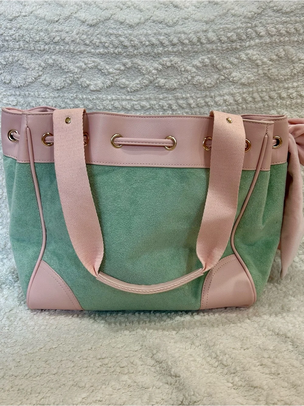 Juicy Couture Juicy Sugar Rush Tote in Frosty Green Ice Cream Purse Charm Y2K